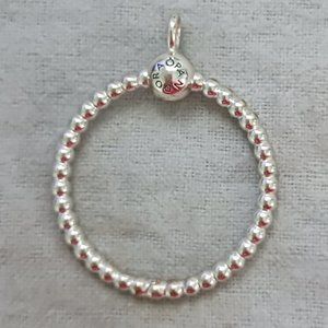 Authentic PANDORA Moments O Pendant/Charm Holder Beaded